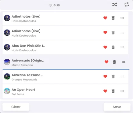 screenshot from audio interface