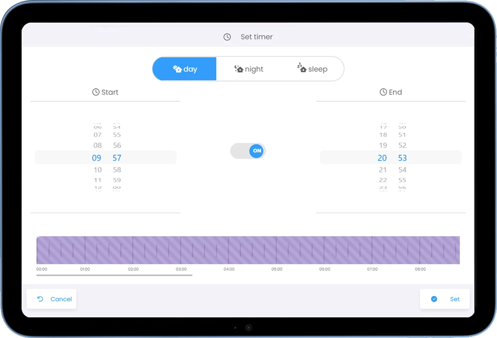 screenshot from lighting interface